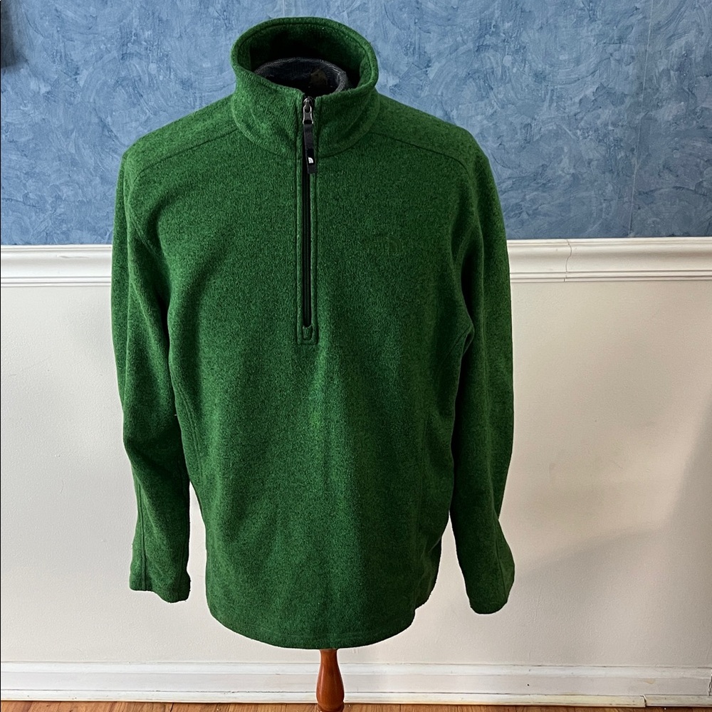 The North Face Men's Forest Green Zip-Up Sweater